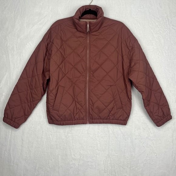 Vuori Jackets & Blazers - Vuori Echo Insulated Bomber Jacket Womens Terracotta Quilted Puffer sz M/L *Read